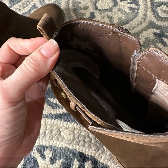 Born Brown Leather Booties Size Women’s 8 - Picture 2 of 11